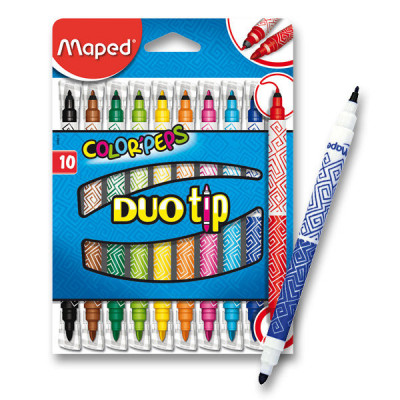 Dětské fixy Maped Color´Peps Duo Tip - 10 barev