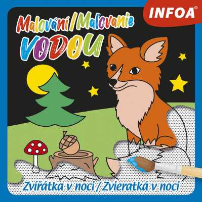 Malování vodou - Zvířátka v noci