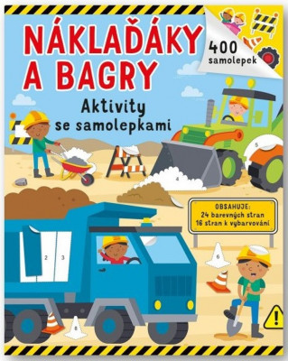 Náklaďáky a bagry - samolepková knížka