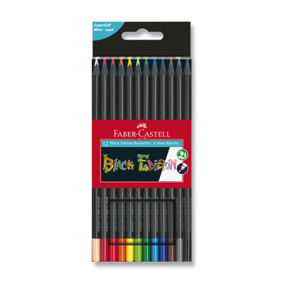 Pastelky Faber-Castell Black Edition - 12 barev