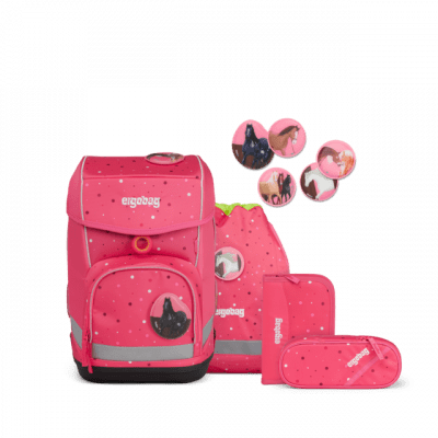 Školní 5dílný set Ergobag Cubo - Pink confetti