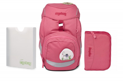 Školní set Ergobag prime - Eco pink - batoh + penál + desky