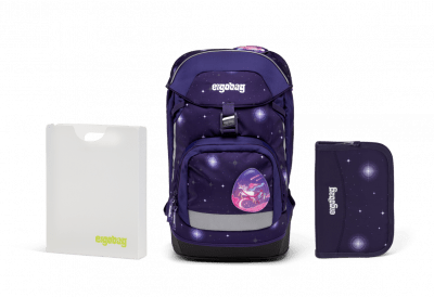 Školní set Ergobag prime Galaxy fialový 2023 - batoh + penál + desky