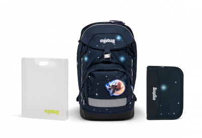 Školní set Ergobag prime Galaxy modrý 2023 - batoh + penál + desky