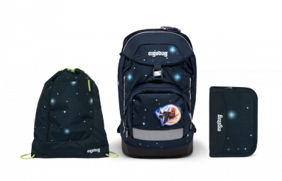 Školní set Ergobag prime Galaxy modrý 2023 - batoh + penál + sportovní pytel