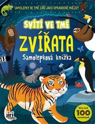 Zvířata - samolepková knížka svítící ve tmě