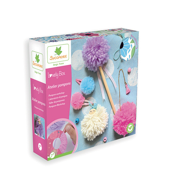 Lovely box - kreativní sada - výroba bambulek a doplňků