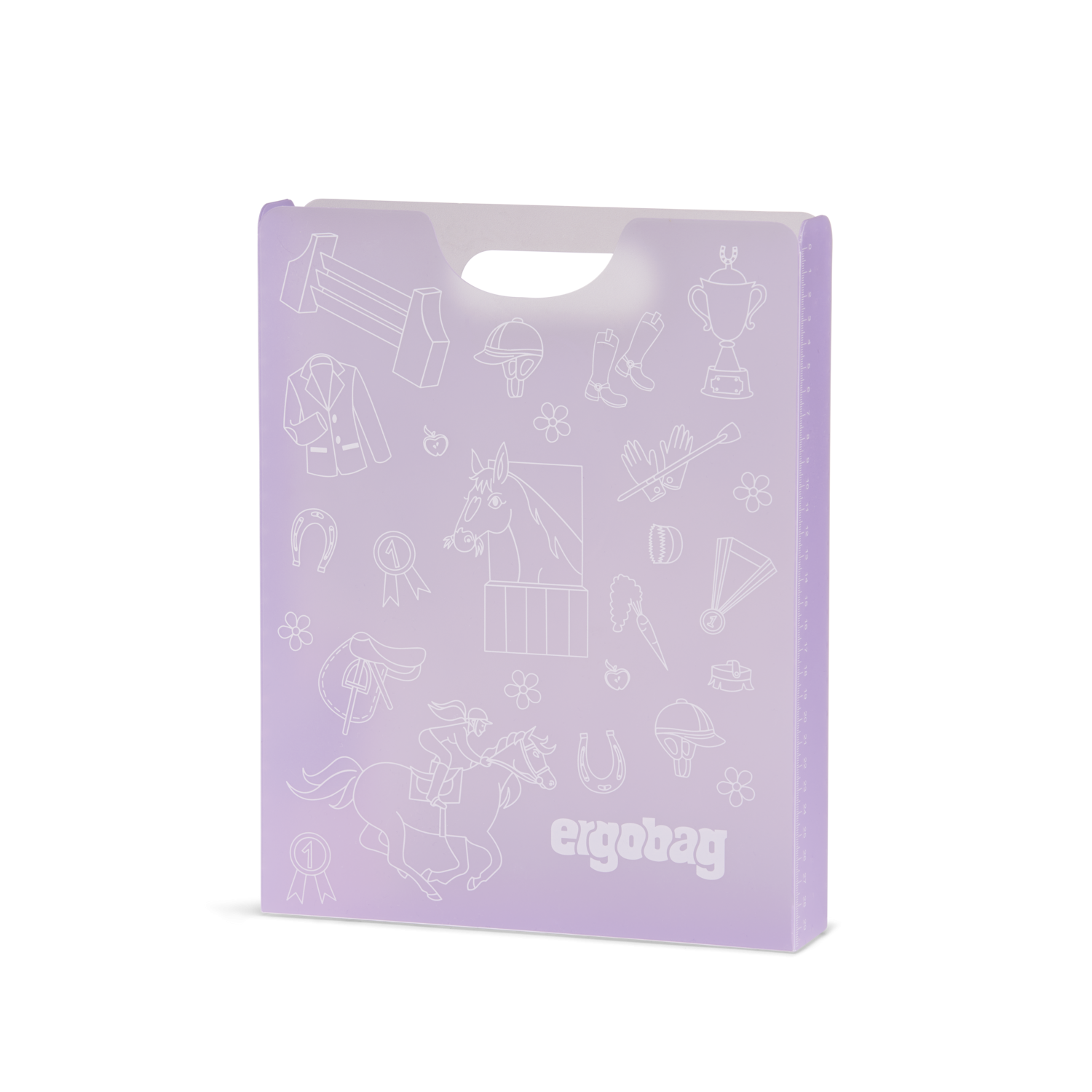 Plastové desky na sešity Ergobag - Horses Purple