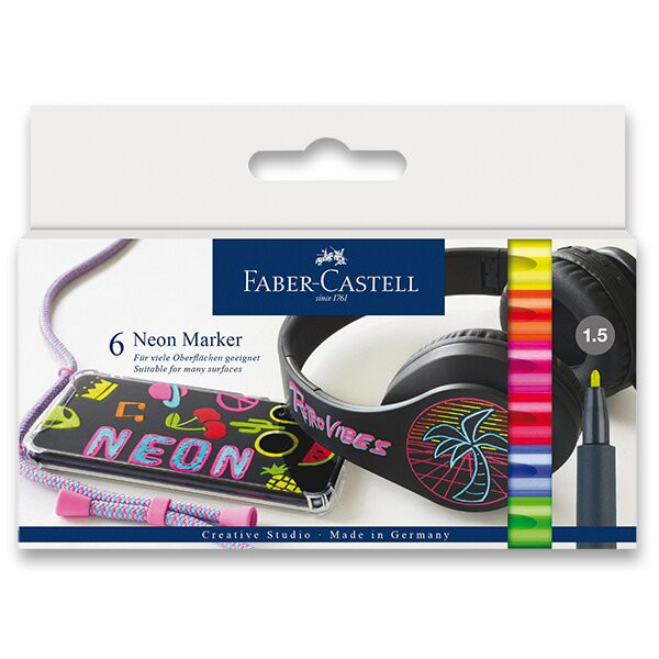 Popisovače Faber-Castell Neon - 6 barev