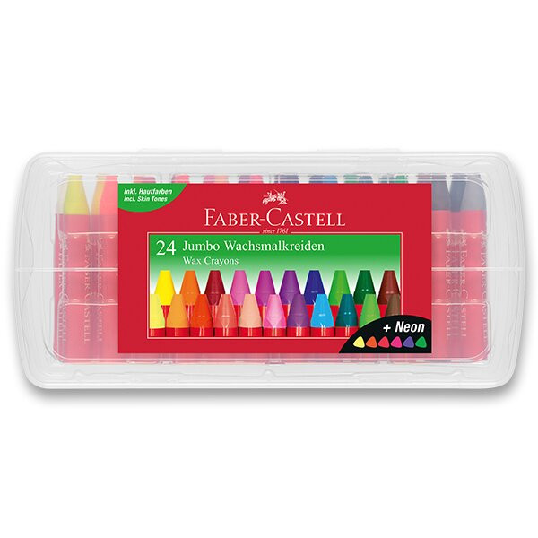 Voskovky Faber-Castell trojhranné Jumbo - 24 barev