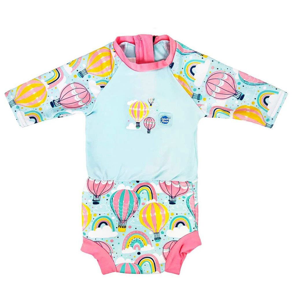 Plavky Happy Nappy UV obleček 3/4 rukáv Up & Away L (6-14 měs.)