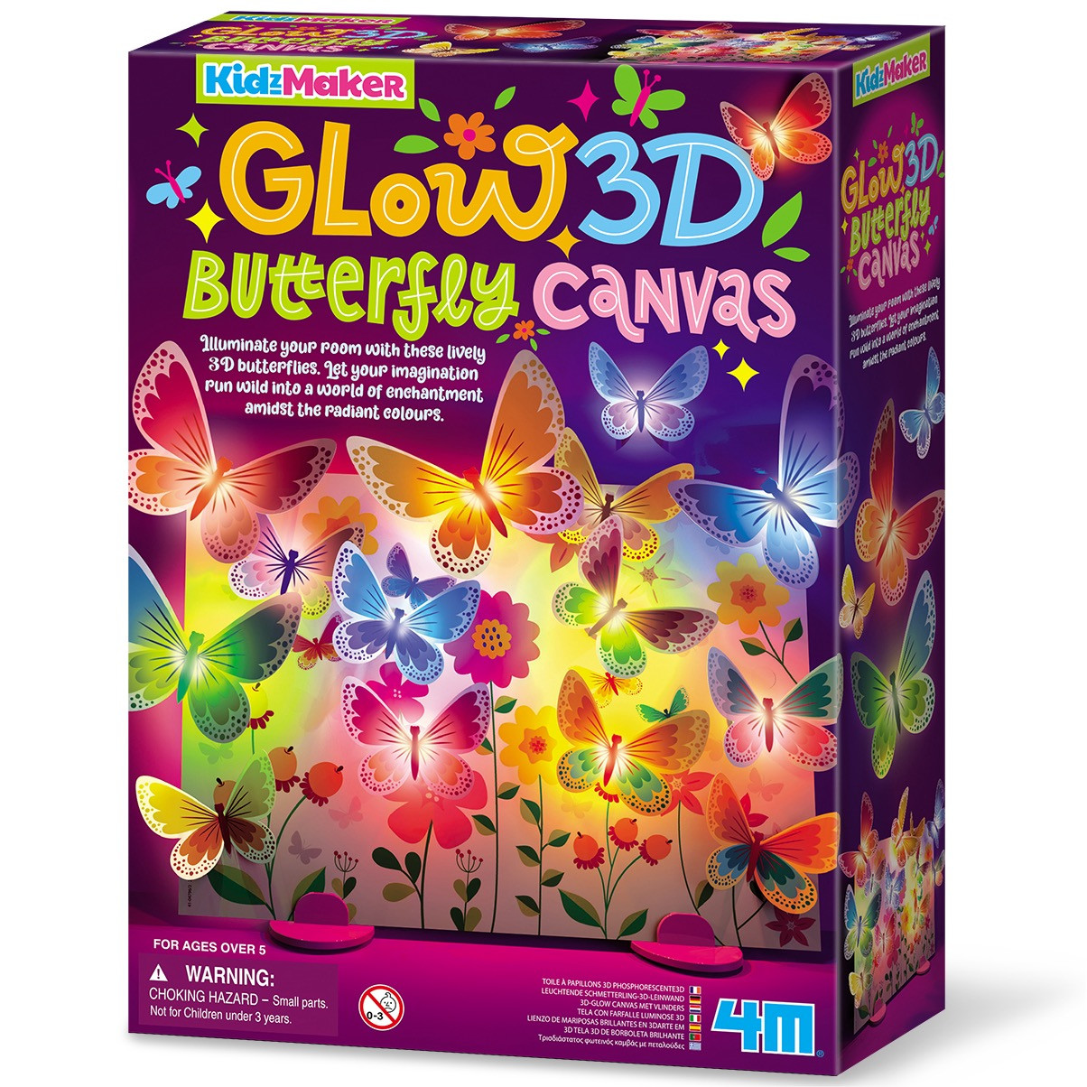 3D Svítící obrázek - Motýli