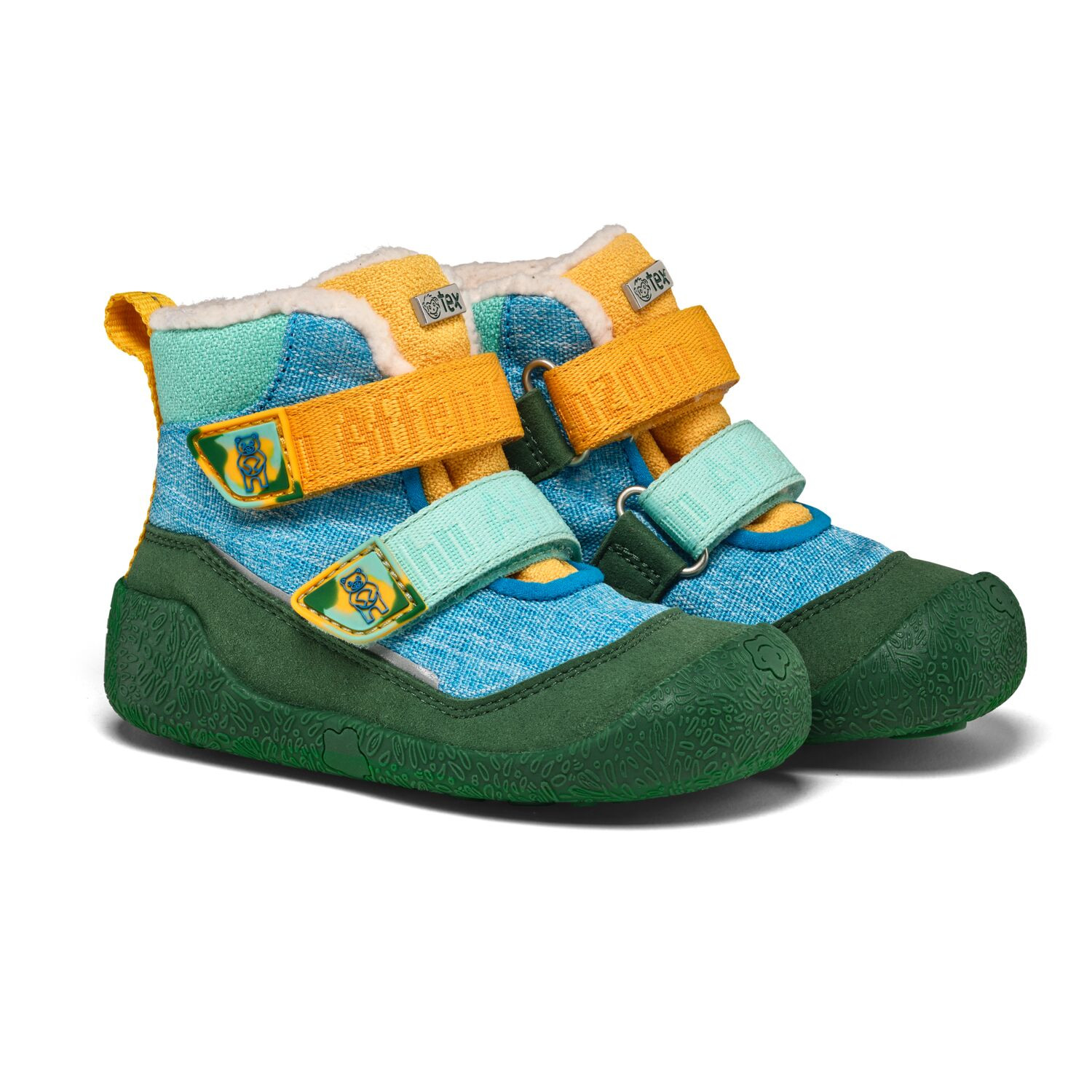 Dětské barefoot boty Affenzahn Prewalker Midboot Vegan Snuggy Creative Bear - vel. 20