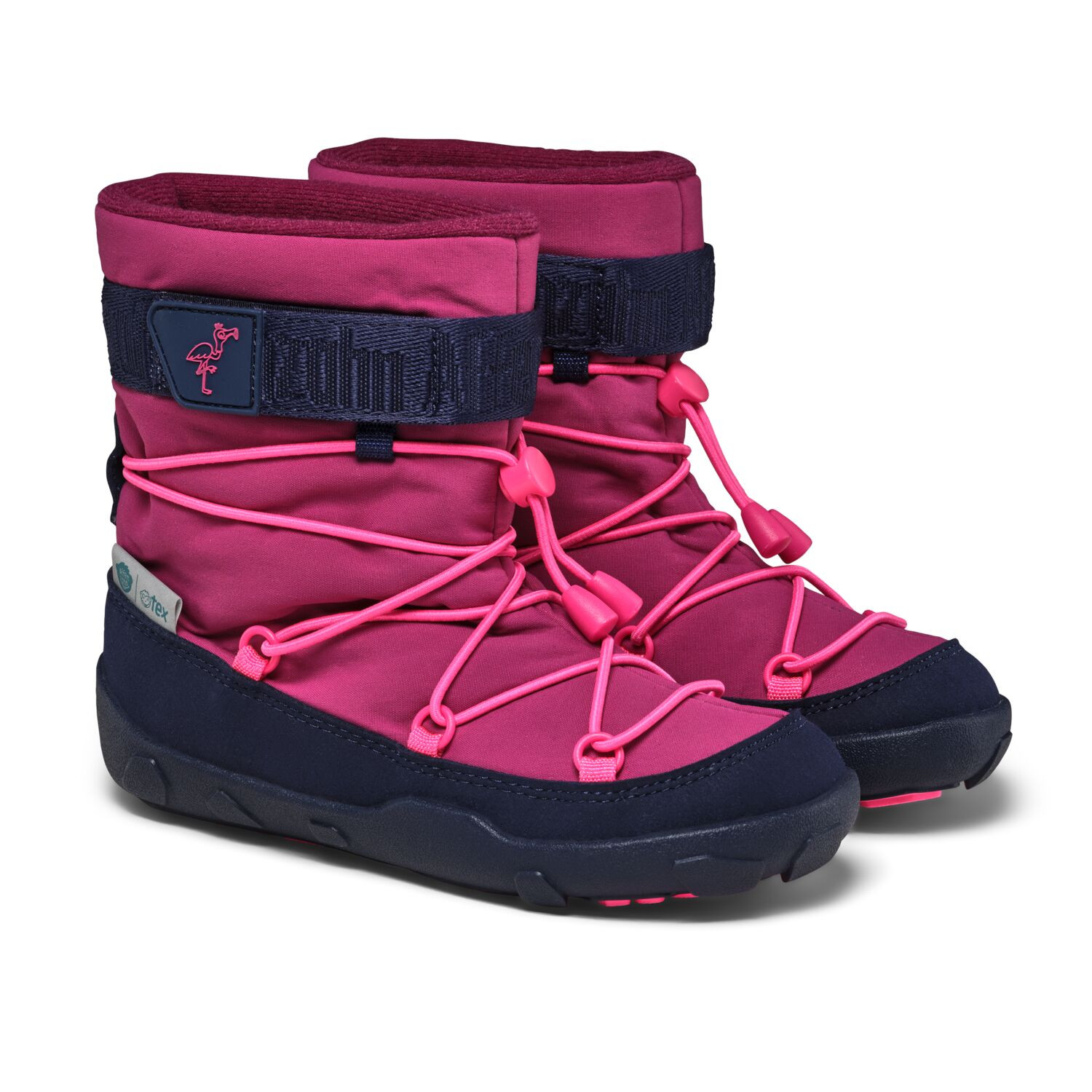 Dětské barefoot sněhule Affenzahn Snow Boot Vegan Snowy Flamingo - vel. 22