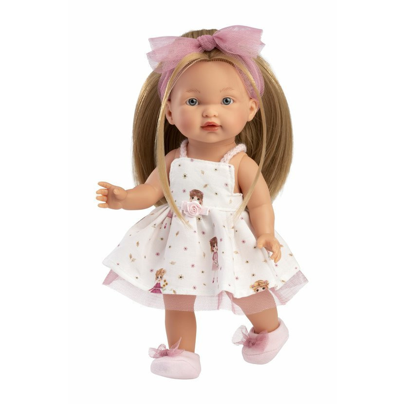 Llorens 28038 - realistická panenka s celovinylovým tělem  Valerie  - 28 cm