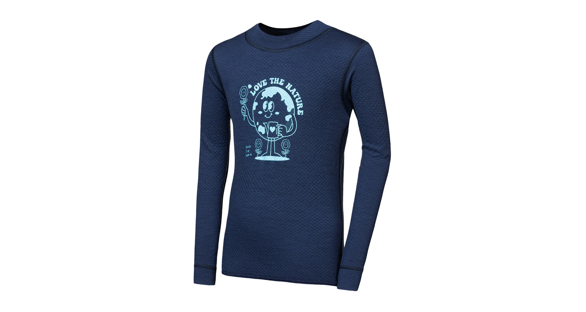 SENSOR MERINO DF PLANET dětské triko dl.rukáv deep blue -130