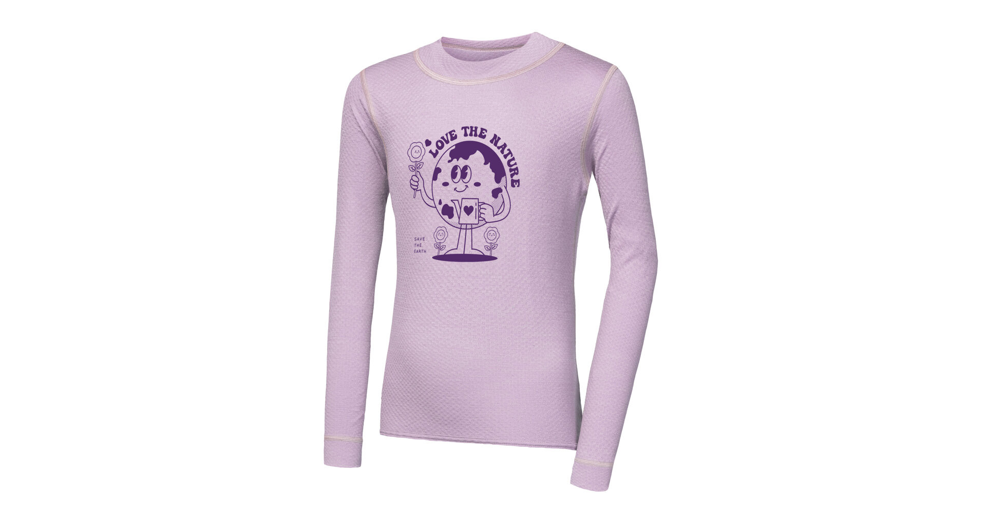 SENSOR MERINO DF PLANET dětské triko dl.rukáv mystic violet -130