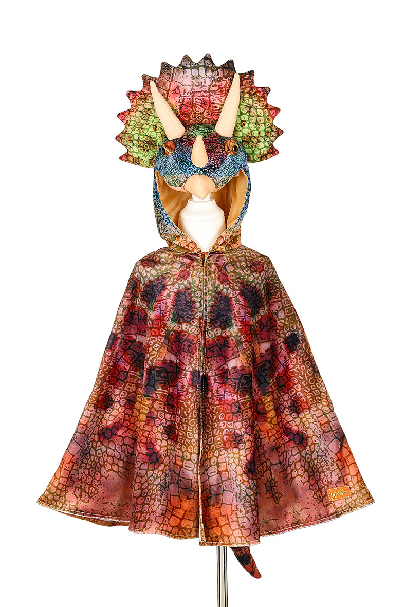 Souza! - dětský kostým – dinosauří plášť Triceratops - 4-7 let