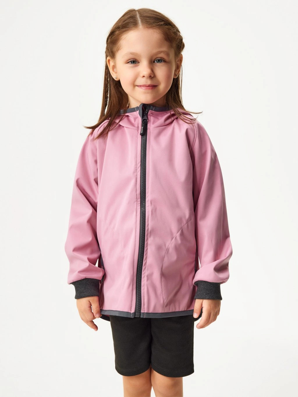 Dětská softshellová bunda bez zateplení pružná Basic