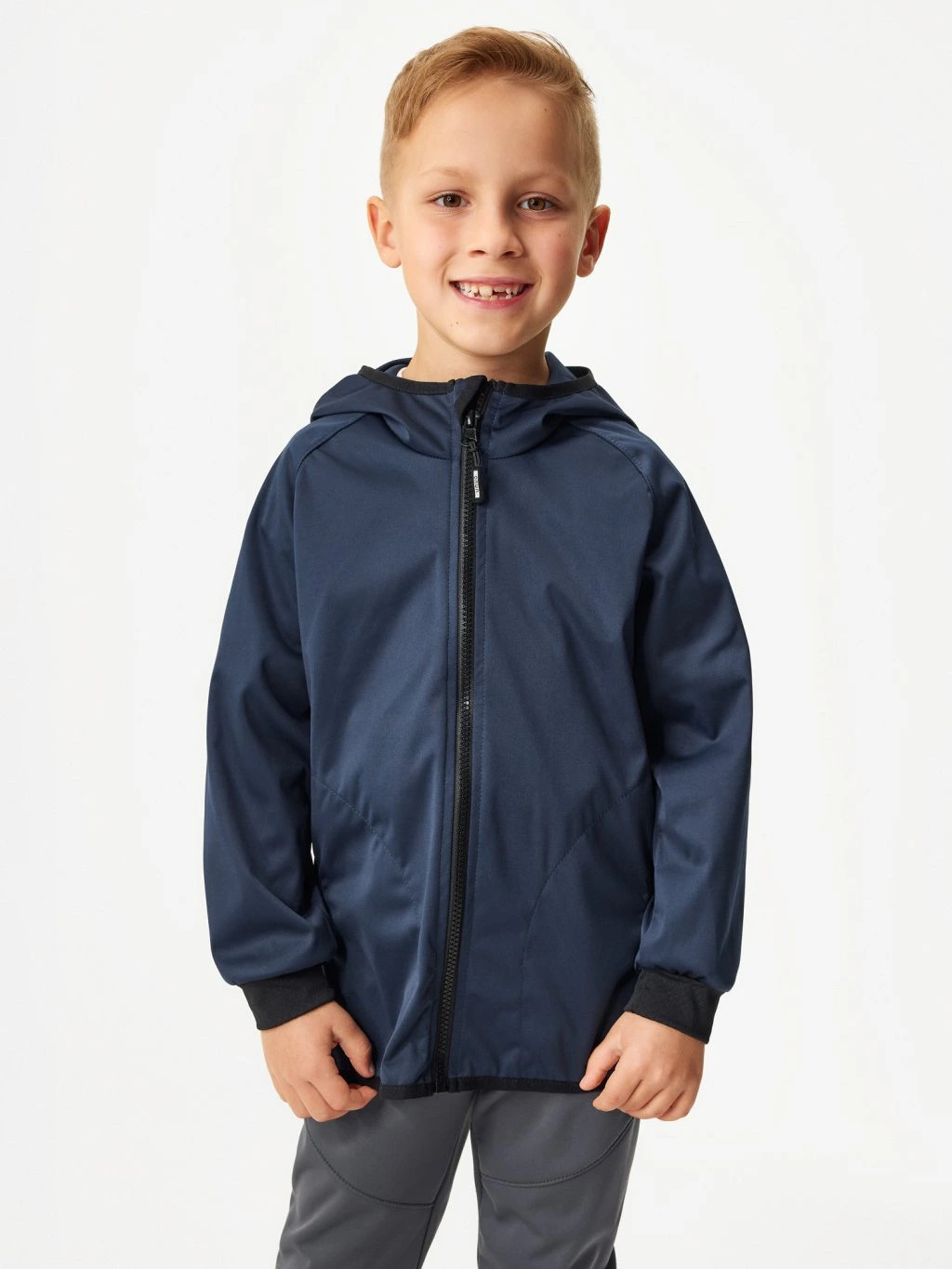 Dětská softshellová bunda bez zateplení pružná Basic