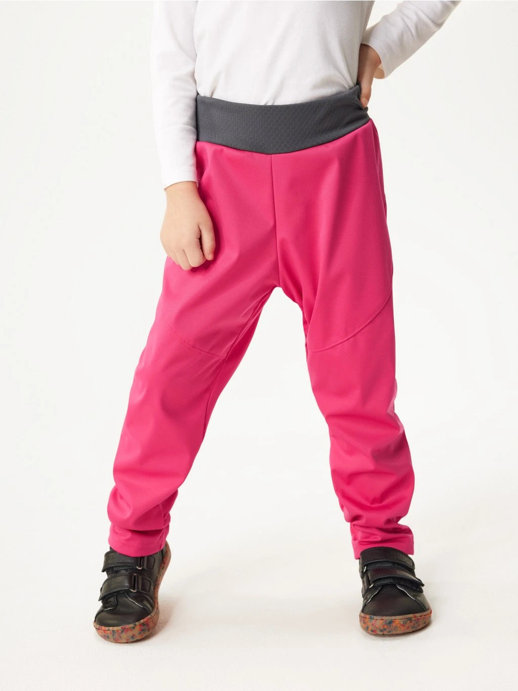 Dětské softshellové kalhoty bez zateplení pružné Sporty