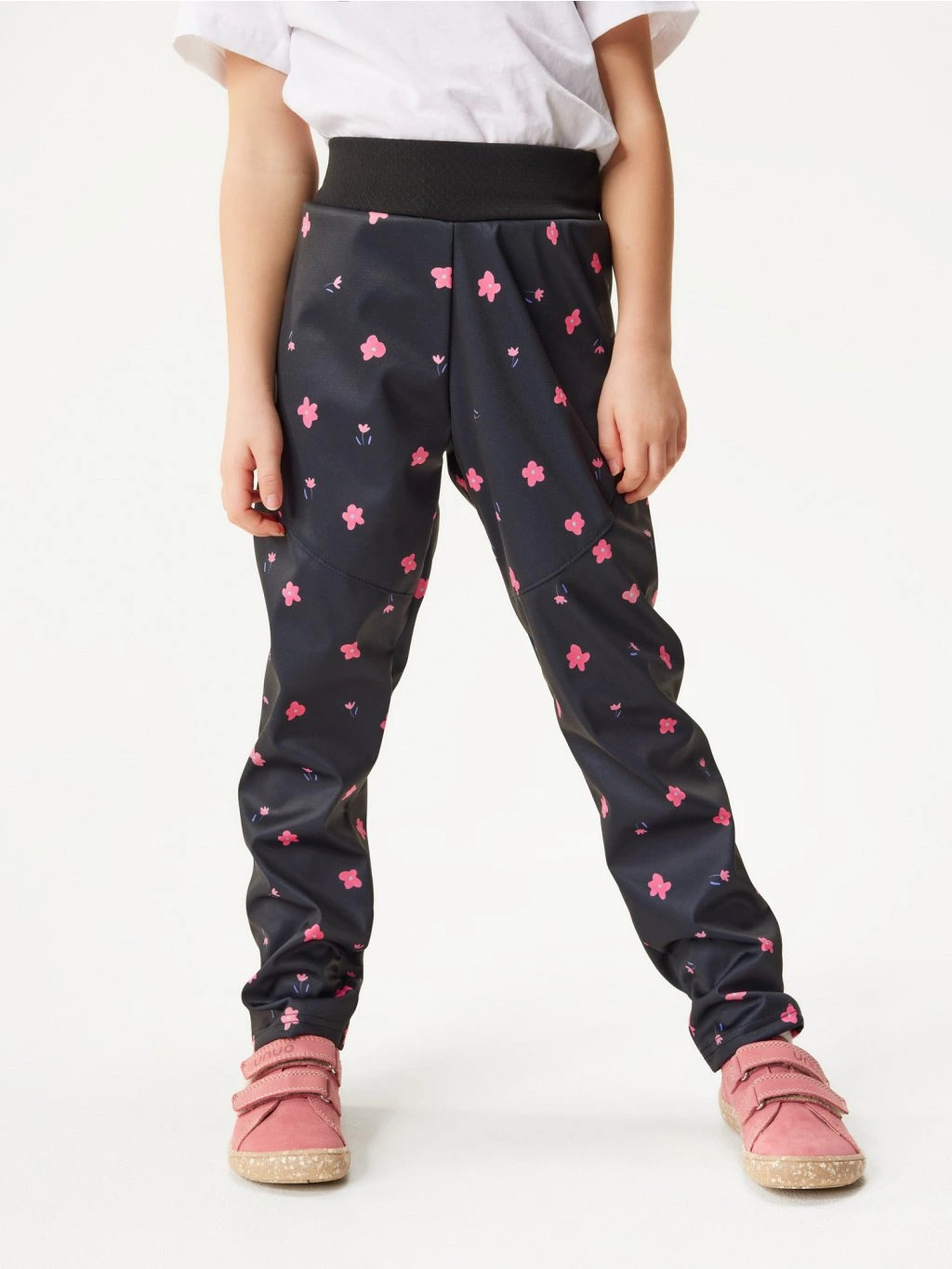 Dětské softshellové kalhoty bez zateplení pružné Sporty