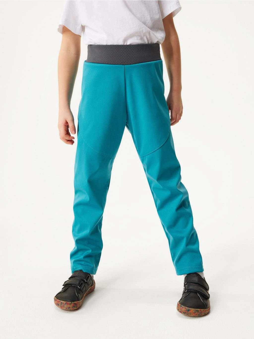 Dětské softshellové kalhoty bez zateplení pružné Sporty