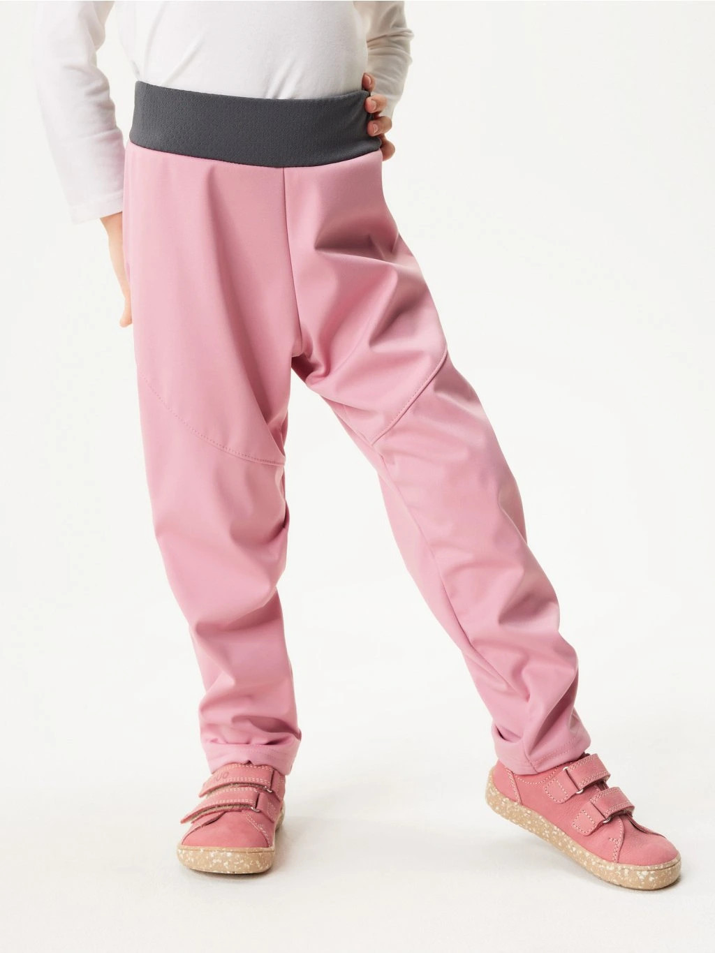 Dětské softshellové kalhoty bez zateplení pružné Sporty