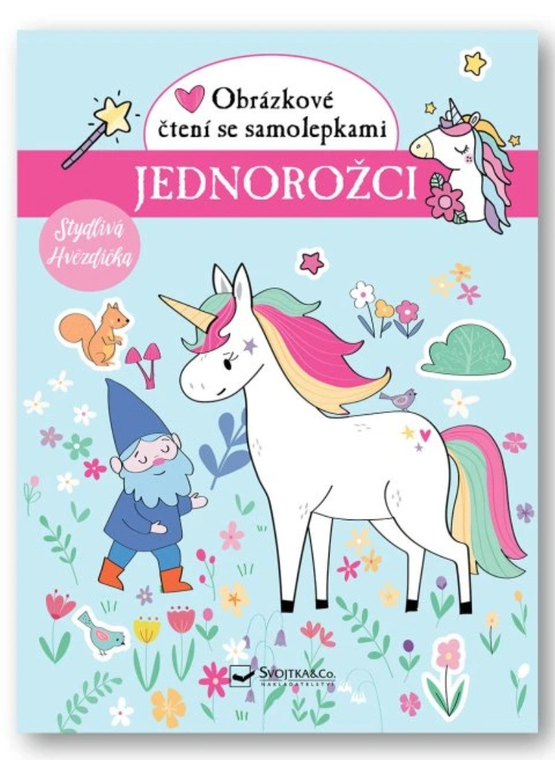 Jednorožci - Obrázkové čtení se samolepkami