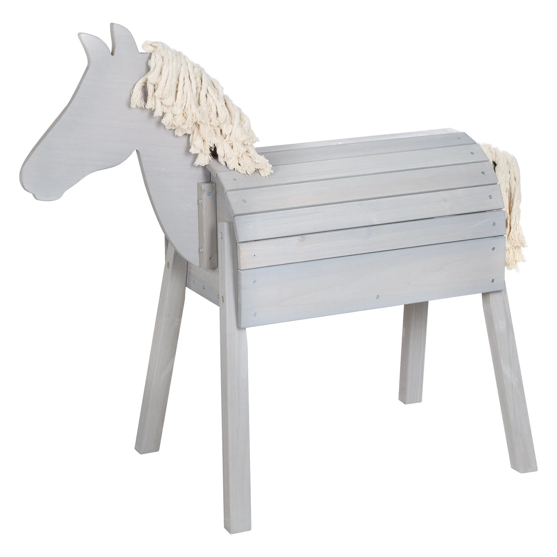 ROBA - dětský hrací kůň na zahradu – šedý