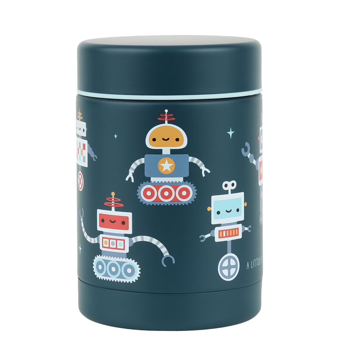 A Little Lovely Company – izolovaná nerezová nádoba na potraviny – roboti