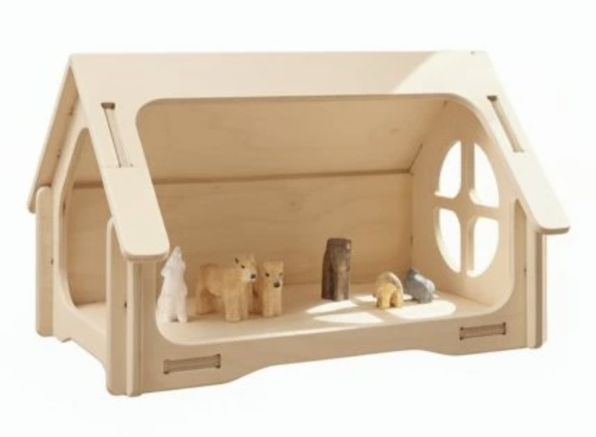 Dřevěný domeček pro panenky 1x střecha