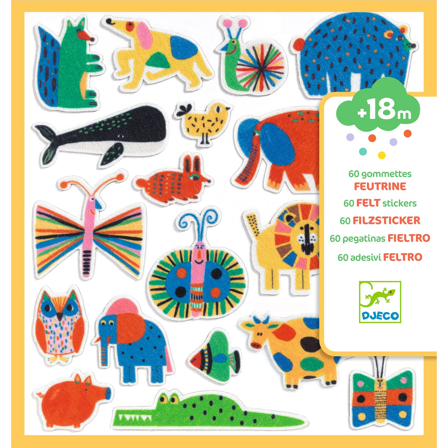 Filcové samolepky pro nejmenší - zvířátka