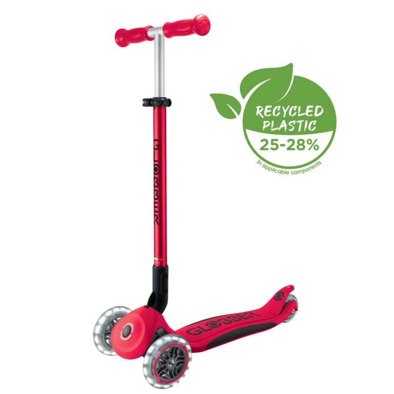 Globber dětská skládací koloběžka Elite Lights New Red