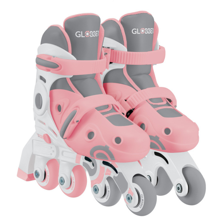 Globber dětské kolečkové brusle 2v1 velikost 26–29 Pastel Pink- White