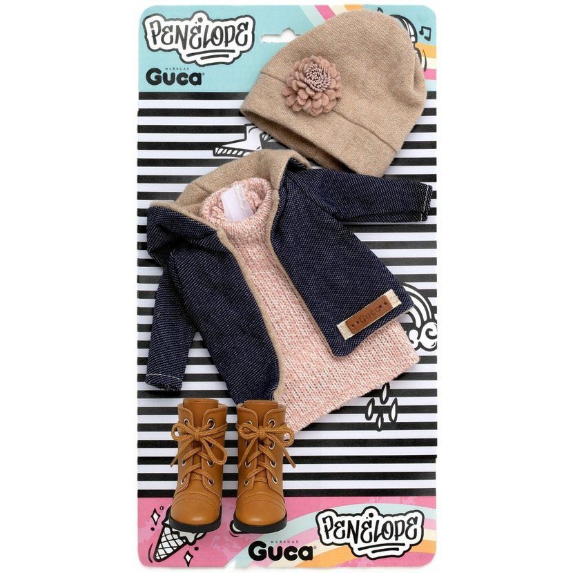 Guca P857 obleček pro panenku PENELOPE velikosti 34 cm s botičkami