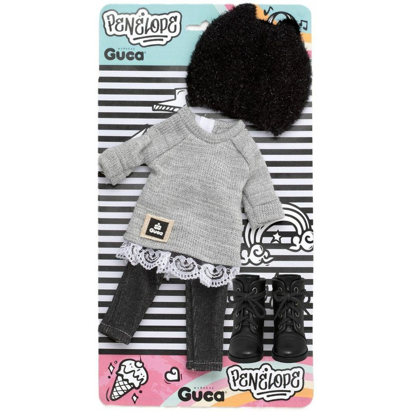 Guca P858 obleček pro panenku PENELOPE velikosti 34 cm s botičkami