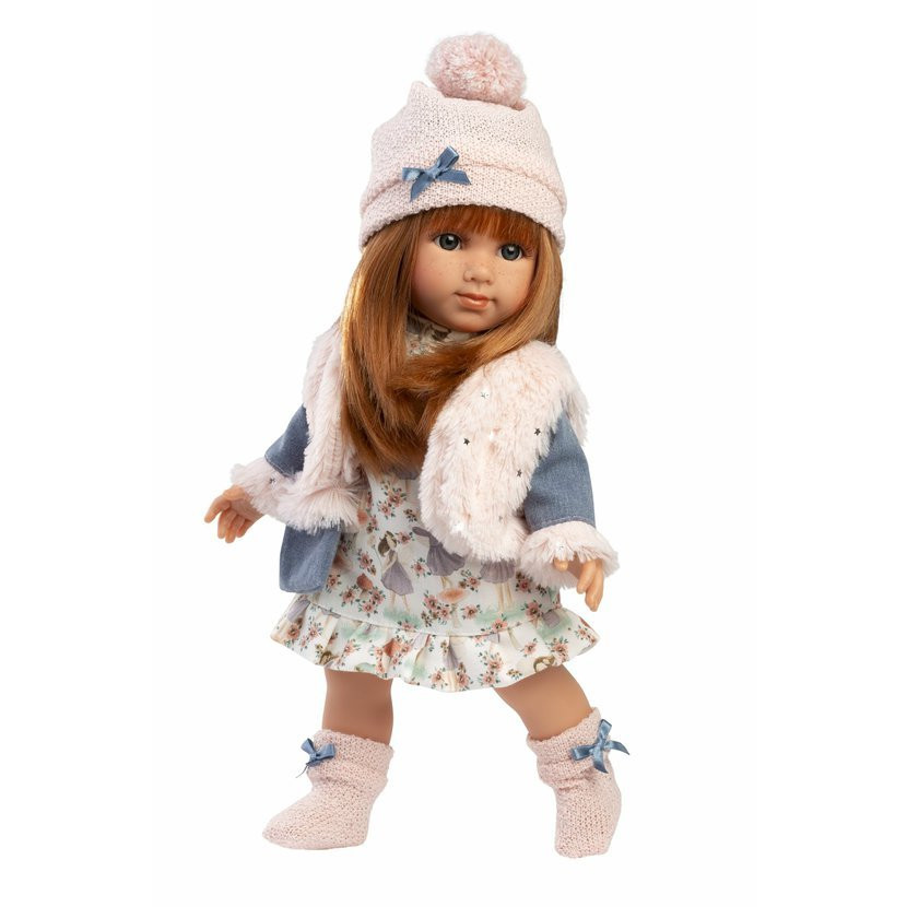 Llorens 53555 NICOLE - realistická panenka s měkkým látkovým tělem - 35 cm
