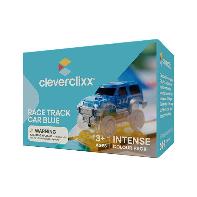 Cleverclixx – Magnetická závodní dráha - Autíčko modré – 1 kus
