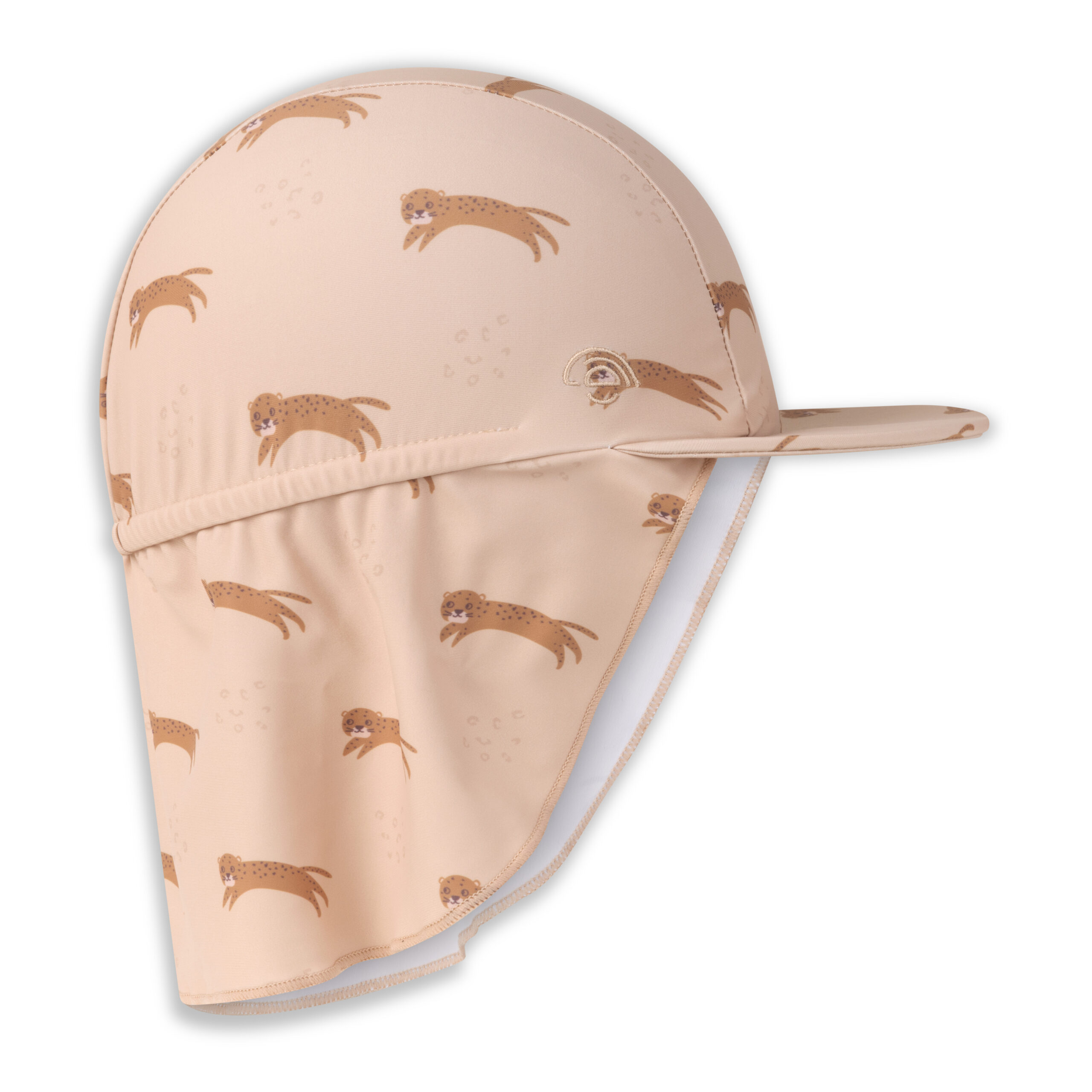 Plavkový klobouk s ochranou krku UPF 50+ Brown Leopard 0-12 měsíců
