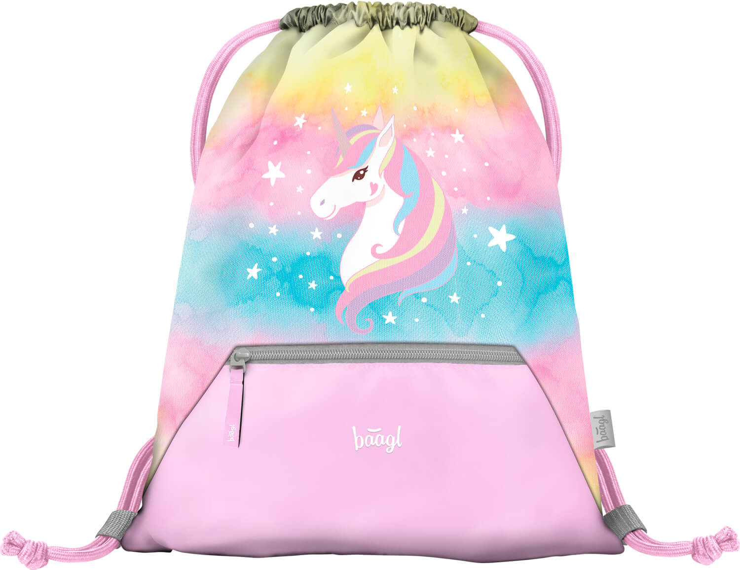 Sáček na přezůvky s kapsou BAAGL Rainbow Unicorn