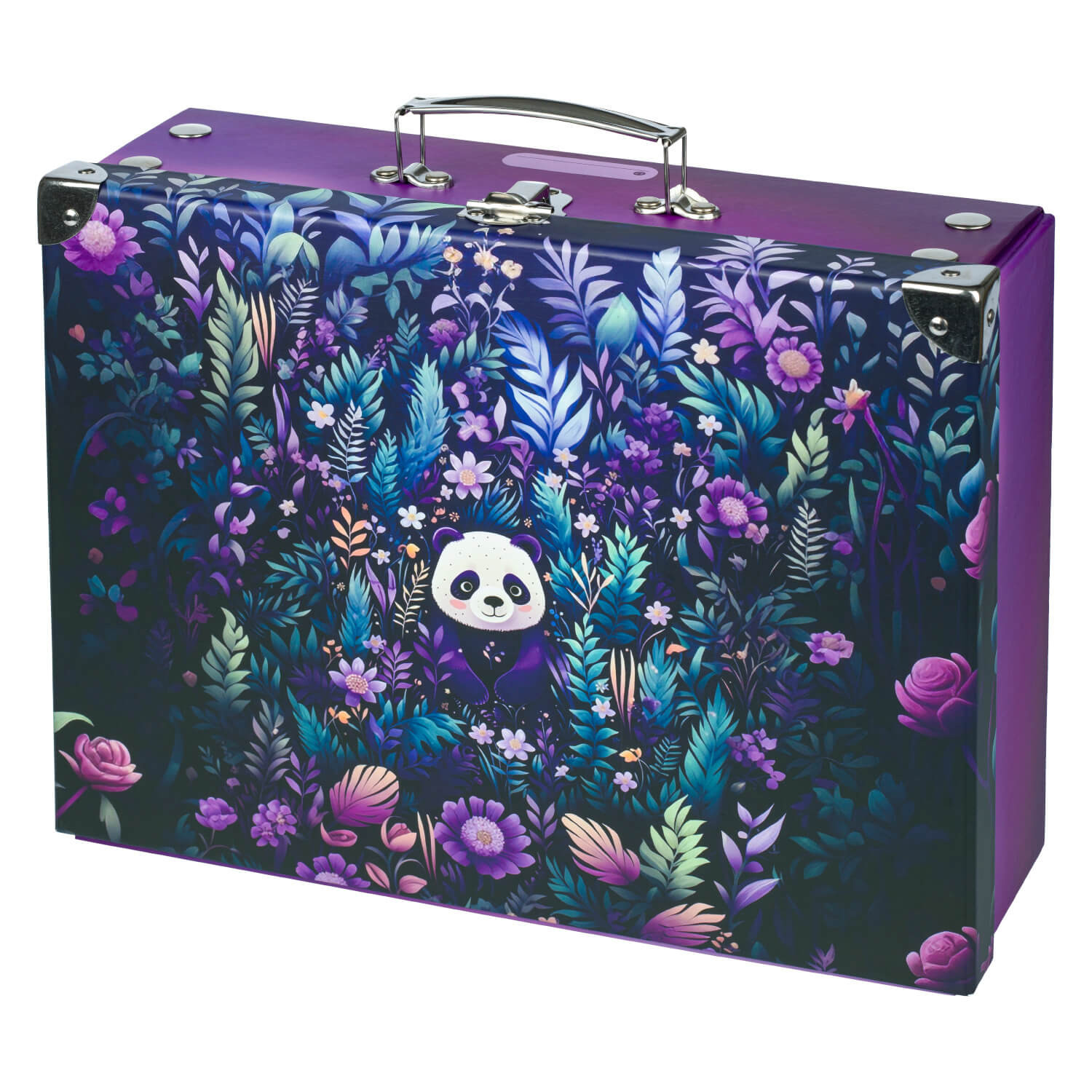 Skládací školní kufřík s kováním BAAGL Jungle Panda
