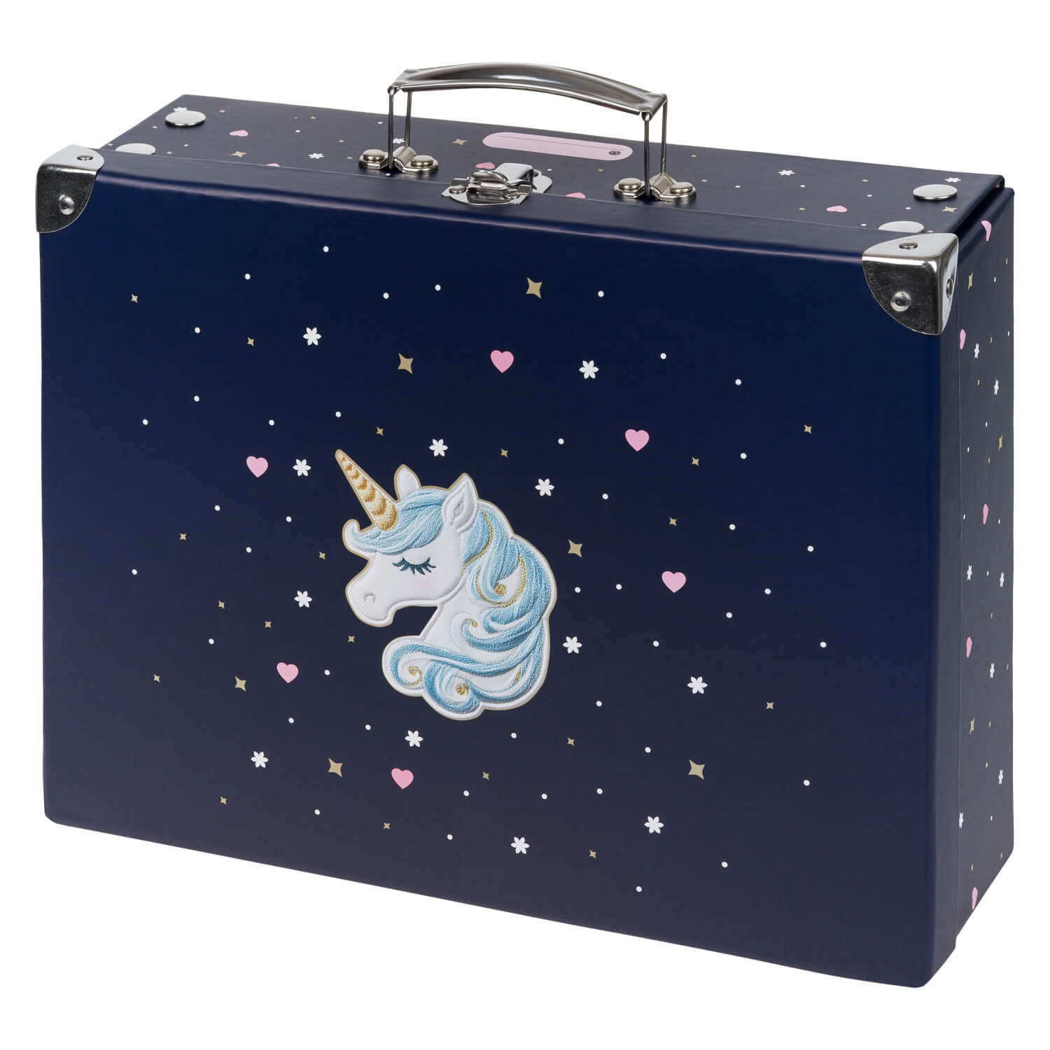 Skládací školní kufřík s kováním BAAGL Unicorn Gold