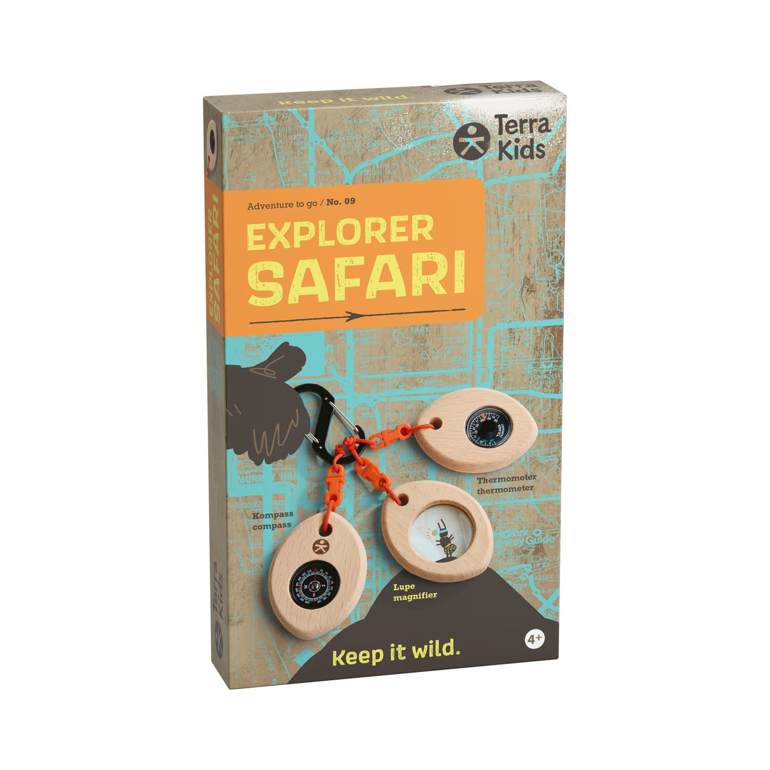 Terra Kids Adventure - outdoorové trio na karabině – kompas